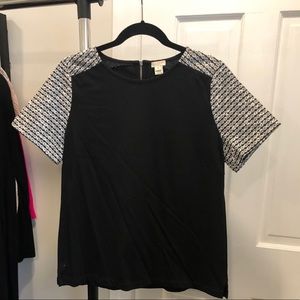 J.Crew Tweed Sleeve Top